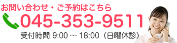 お電話でのお問い合わせは 045-353-9511 へご連絡ください